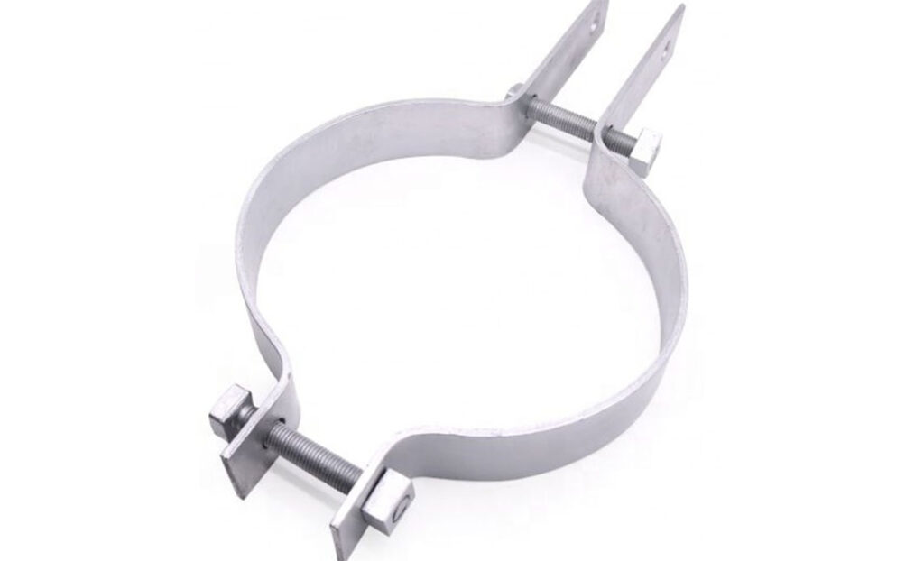 Pole bands provide extra support to mounting structures