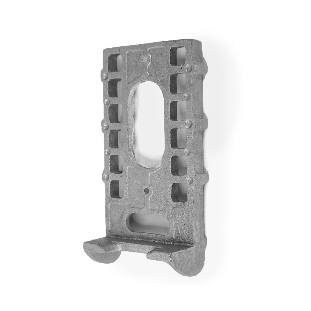 Electrical crossarm gain supporting overhead fitting installation