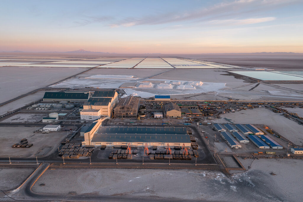 Lithium carbonate production facility