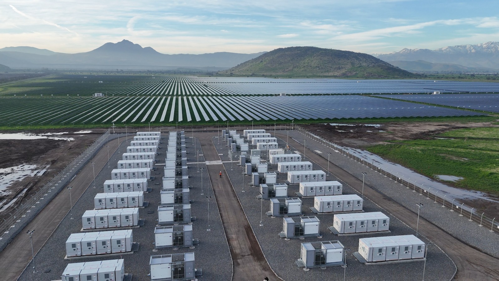 Batter storage for large-scale solar farm