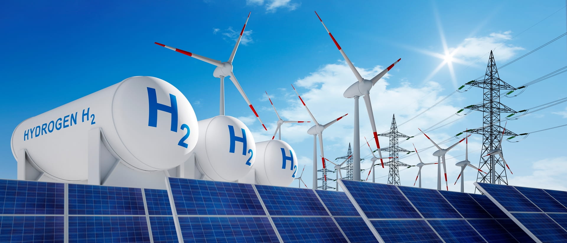 Green hydrogen from renewable energy incorporated into the grid