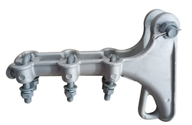 Strain clamps ensure low-resistance electrical contact