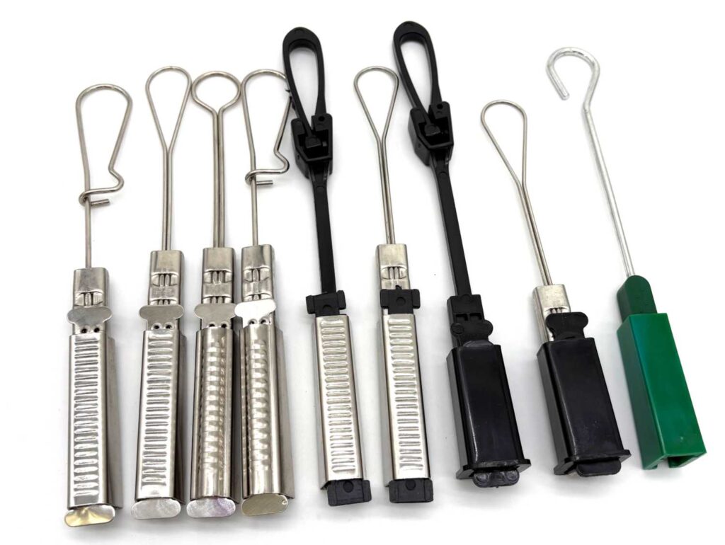 Drop wire clamps wide range of specifications