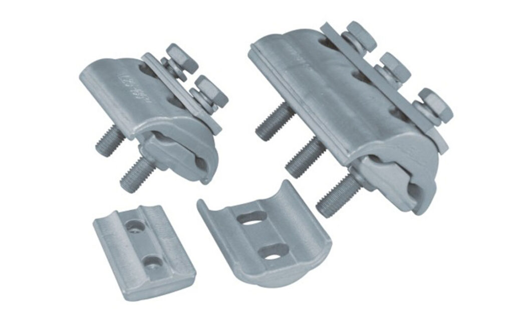 Parallel groove clamps for flexible connections
