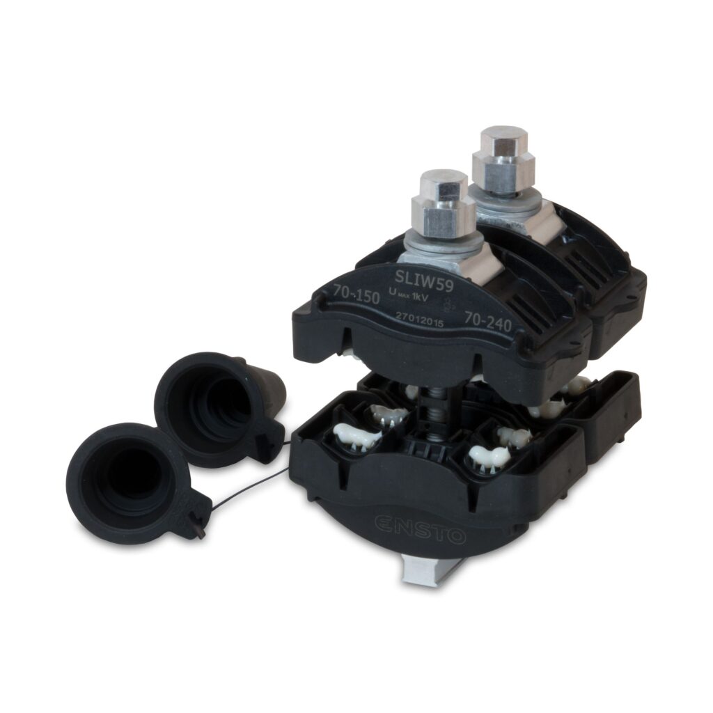 Insulated piercing connector enable live taping into conductors