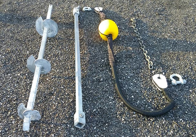 Helix anchors support single-axis tracker systems