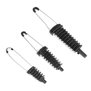 Aluminum wedge deadends anchor aluminum conductors at terminals structures