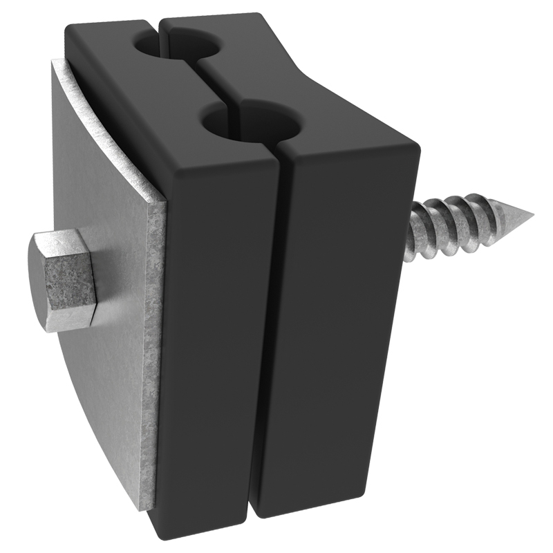 Downlead clamps secure grounding conductors