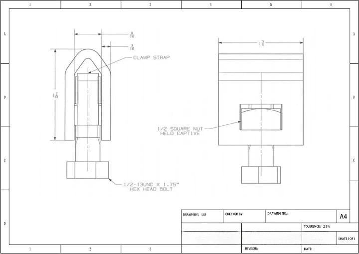 B strand ground clamp specifications