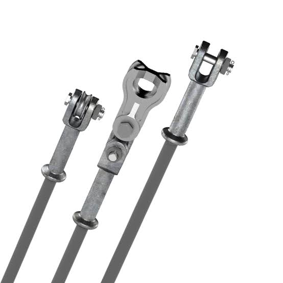 Guy strain insulators support structures against forces